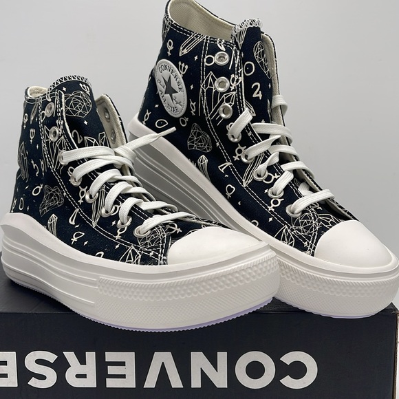 Converse WMNS CTAS MOVE HI
BLACK/NATURAL IVORY A03725C Platforms Sneakers - Picture 4 of 16